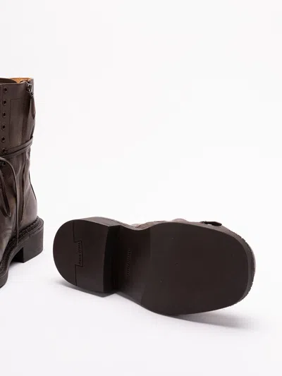 Miu Miu Women Leather Laced Booties