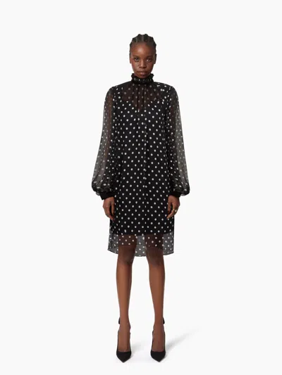 Nina Ricci Polka-dot Ruffled Mini Dress In Multi