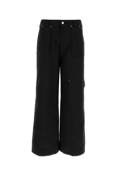 Alexander Mcqueen Black Cotton Cargo Pant In Black