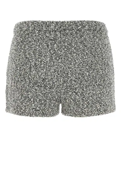 Tory Burch Tweed Speckled Shorts In Gray