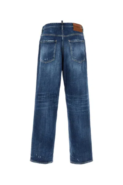 Dsquared2 Dsquared Stretch Denim Loose Jeans In Blue