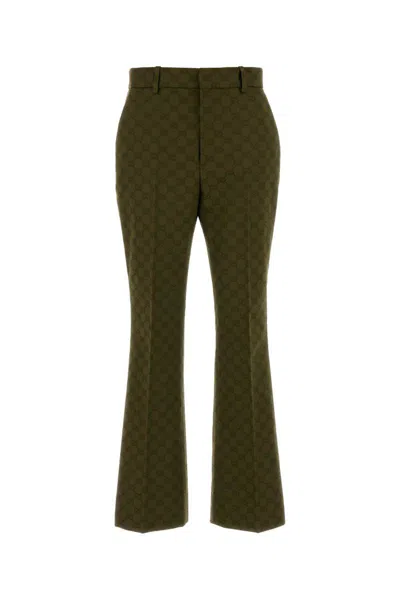 Gucci Tailored Canvas Gg Trousers