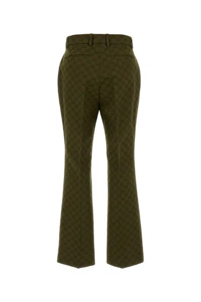 Gucci Tailored Canvas Gg Trousers