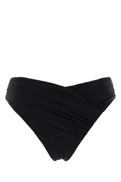 Magda Butrym High-waisted Bikini Bottom Ruched Detailing In Black