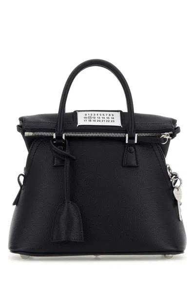 Maison Margiela Navy Blue Leather Mini 5ac Handbag