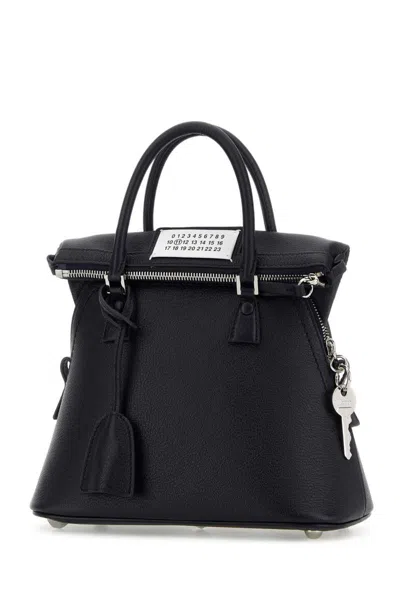 Maison Margiela Navy Blue Leather Mini 5ac Handbag