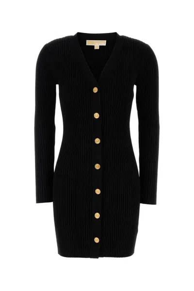 Michael Kors Black Stretch Viscose Blend Dress In Black