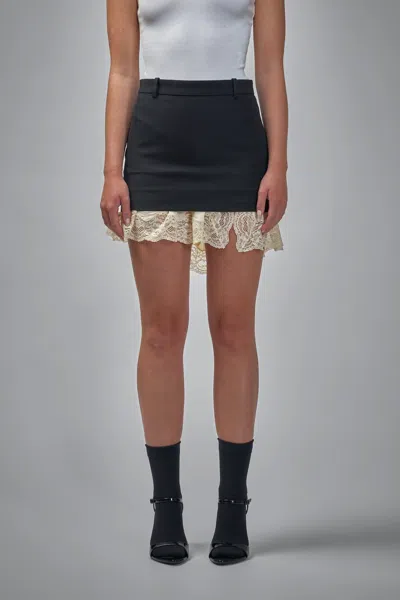Balenciaga Lingerie Mini Tailored Skirt In Black