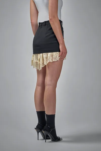 Balenciaga Lingerie Mini Tailored Skirt In Black