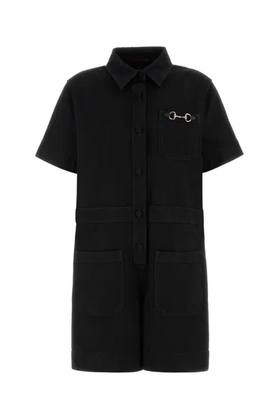 Gucci Denim Jumpsuit With Horsebit