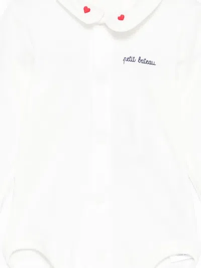 Petit Bateau Heart-embellished Body In White
