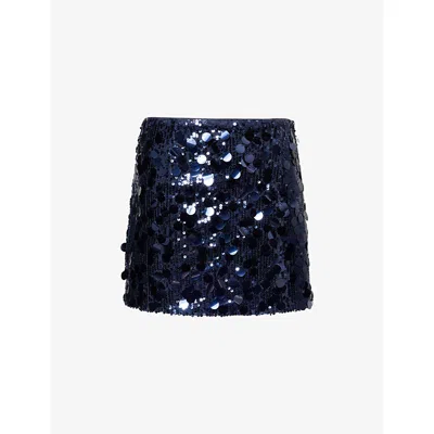 Amy Lynn Women's Oceane Cobalt Blue Disc Mini Skirt In Blue