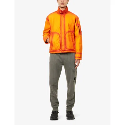 C.p. Company Mens Cp Company Feltro Bi-film Crinkle Overshirt In Orange