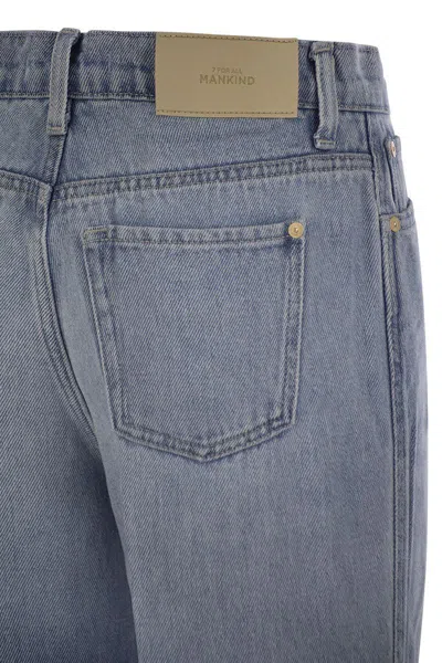 7 For All Mankind Modern Dojo Tailorless - High Waisted Flared Jeans In Blue