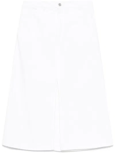 Apc A.p.c. Georgia Denim Midi Skirt Clothing In White