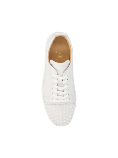 Christian Louboutin Rantulow White Leather Sneakers In White