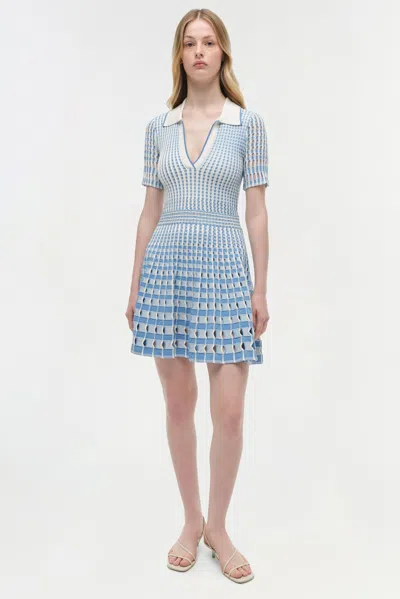 Simkhai Tovi Polo Mini Dress In Blue Hydrangea