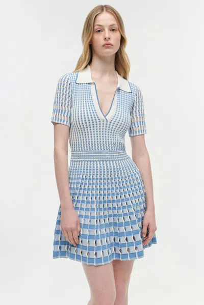 Simkhai Tovi Polo Mini Dress In Blue Hydrangea