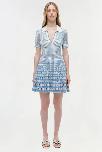 Simkhai Tovi Polo Mini Dress In Blue Hydrangea