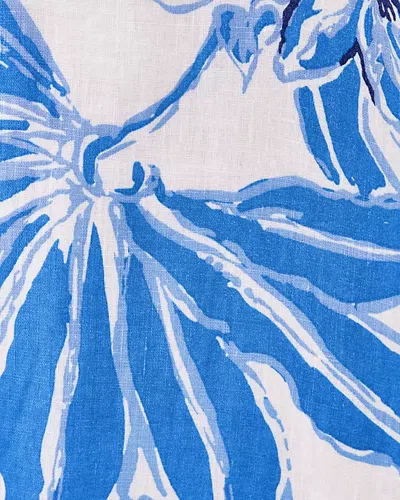 Lilly Pulitzer Jorgian Linen Midi Dress In Blue