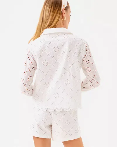 Lilly Pulitzer Singrid Eyelet Top In White