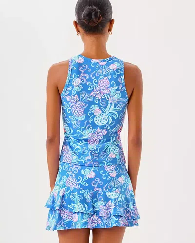 Lilly Pulitzer Upf 50+ Luxletic Candia Active Bra Tank Top In Blue