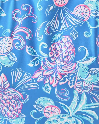 Lilly Pulitzer Upf 50+ Luxletic Candia Active Bra Tank Top In Blue