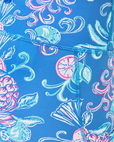 Lilly Pulitzer Upf 50+ Luxletic 21" Weekender High Rise Crop Legging In Blue