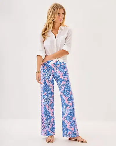Lilly Pulitzer 32" Bal Harbour Palazzo Pant In Blue