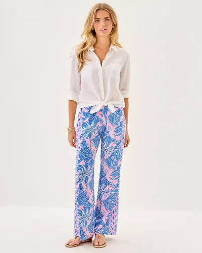 Lilly Pulitzer 32" Bal Harbour Palazzo Pant In Blue
