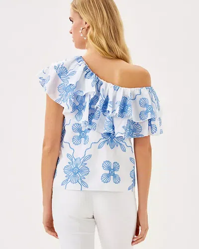 Lilly Pulitzer Trixie One-shoulder Ruffle Top