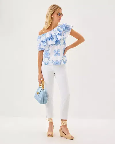 Lilly Pulitzer Trixie One-shoulder Ruffle Top