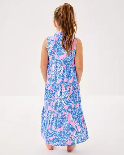 Lilly Pulitzer Girls Mini Riegan Maxi Dress In Blue