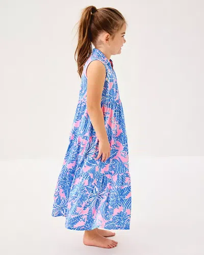 Lilly Pulitzer Girls Mini Riegan Maxi Dress In Blue