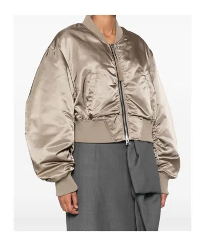 Agolde Jett Bomber Jacket In Brown