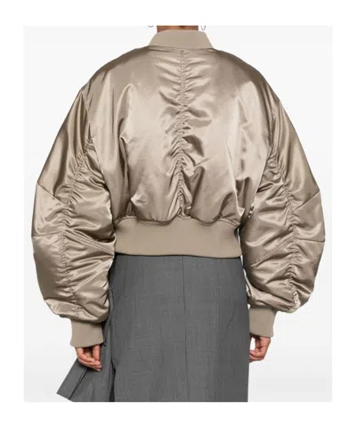 Agolde Jett Bomber Jacket In Brown
