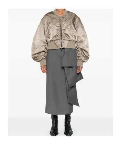 Agolde Jett Bomber Jacket In Brown