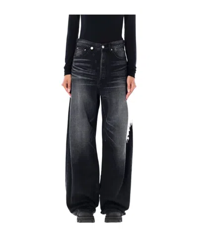 Junya Watanabe X Levi's Washed Denim Jeans In Black