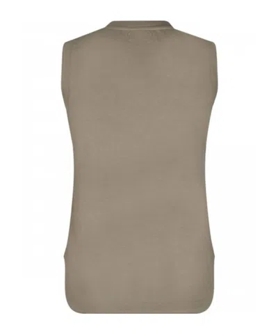 Haikure Crew Neck Ribbed Vest In White