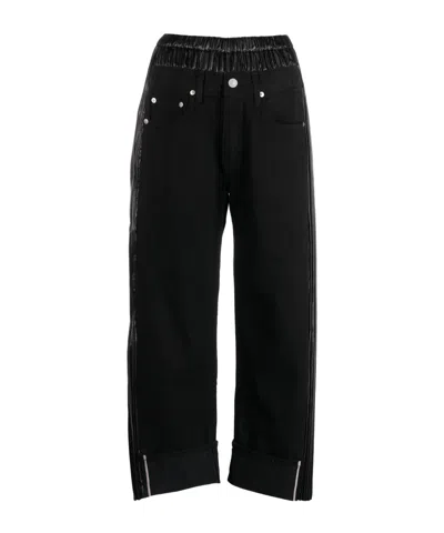 Junya Watanabe Logo-patch Panelled-design Cropped Jeans