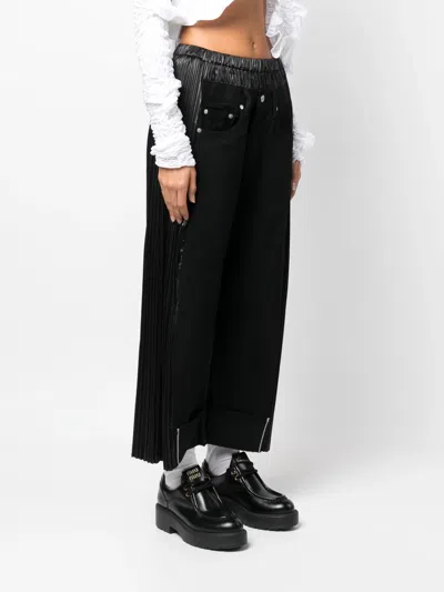 Junya Watanabe Logo-patch Panelled-design Cropped Jeans