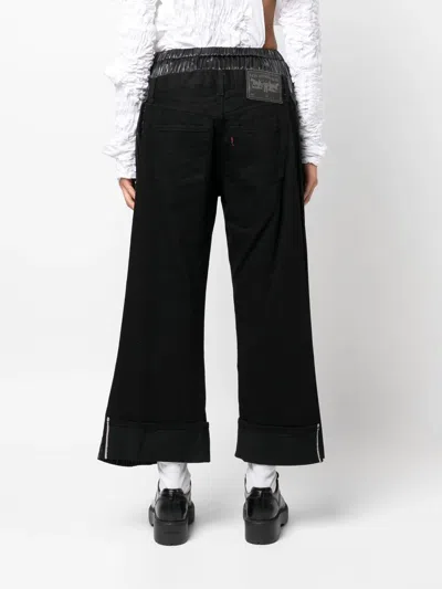 Junya Watanabe Logo-patch Panelled-design Cropped Jeans