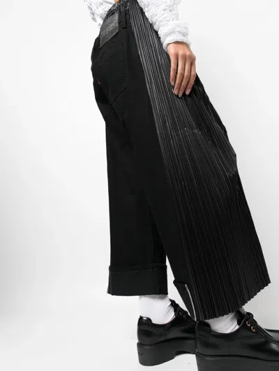 Junya Watanabe Logo-patch Panelled-design Cropped Jeans