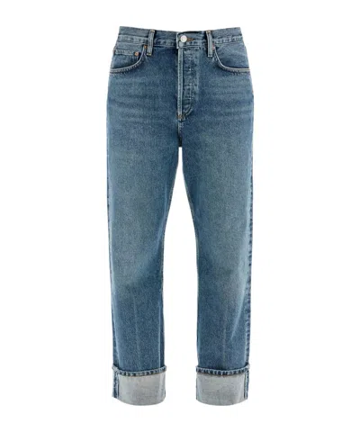 Agolde Ca Straight Low-waist Jeans By Fran In Blue