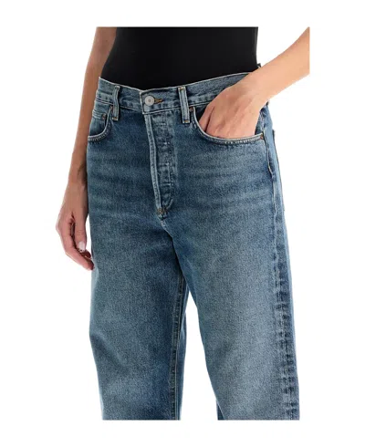 Agolde Ca Straight Low-waist Jeans By Fran In Blue