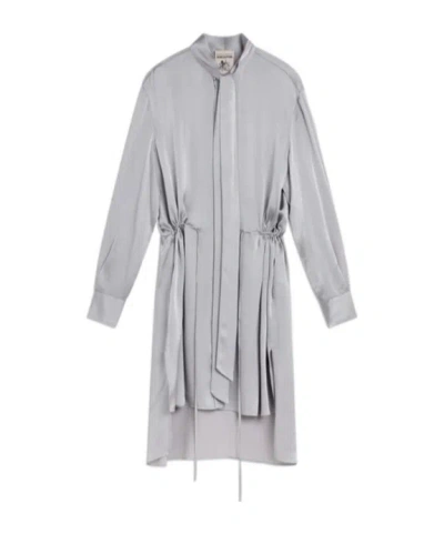 Semicouture Asymmetric Design Dress In Gray