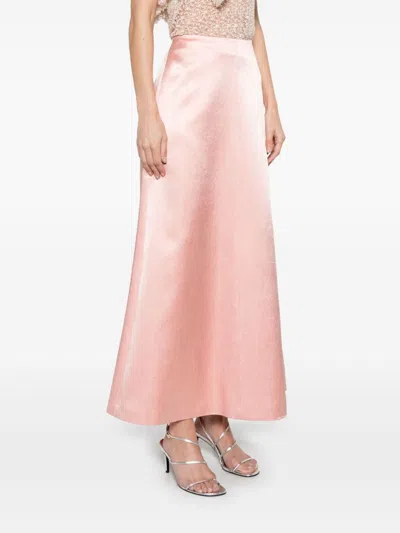 Philosophy Di Lorenzo Serafini Satin Skirt In Pink