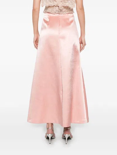 Philosophy Di Lorenzo Serafini Satin Skirt In Pink