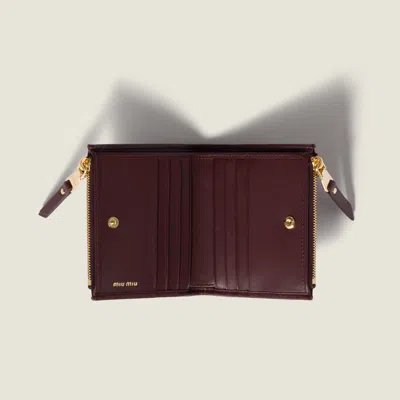 Miu Miu Logo Plaque Zipped Wallet