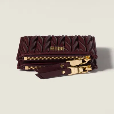 Miu Miu Logo Plaque Zipped Wallet